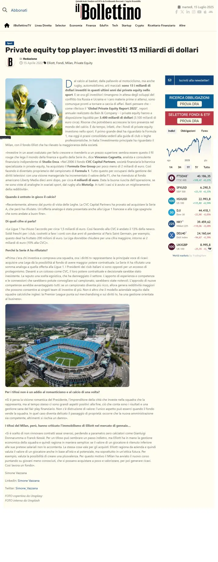 Private equity top player: investiti 16 miliardi di dollari