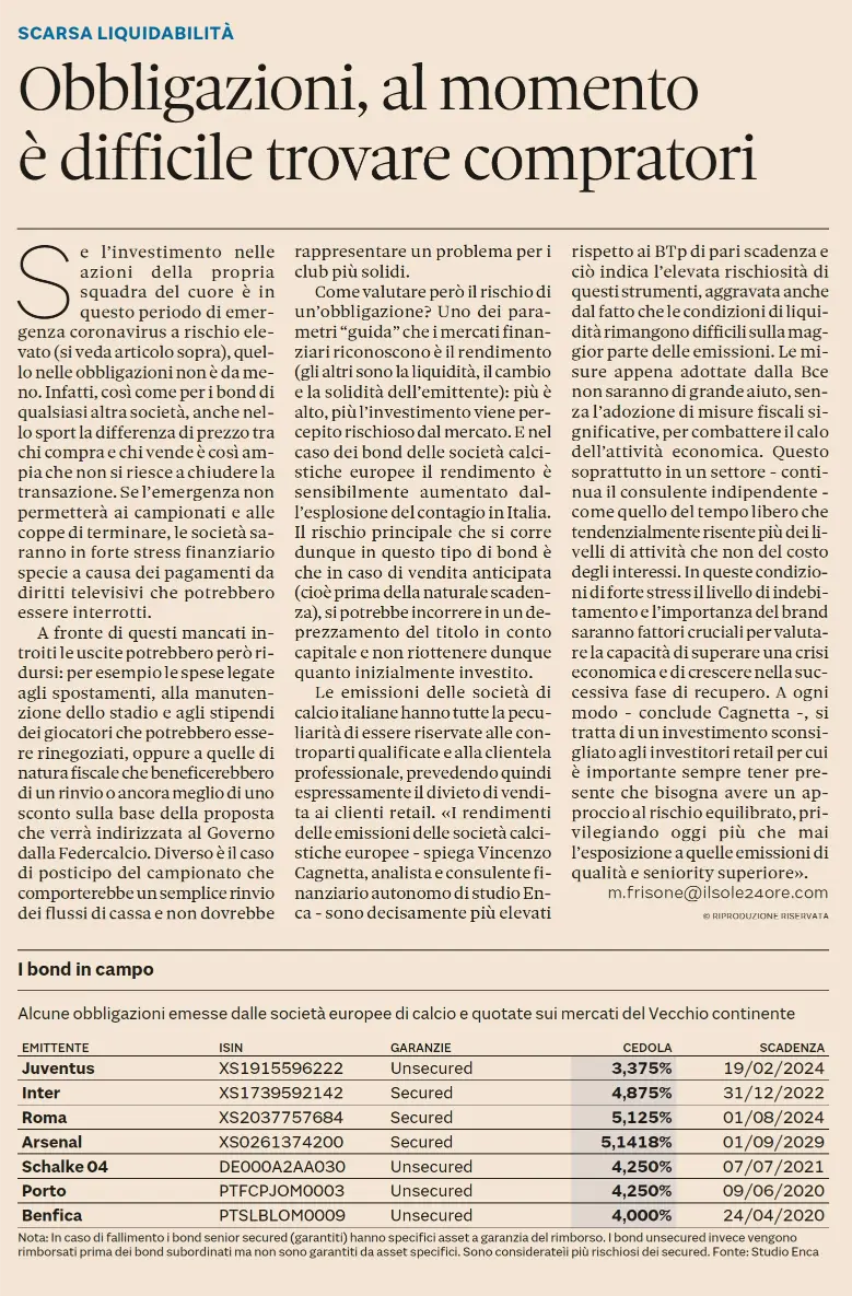 Obbligazioni, al momento è difficile trovare compratori
